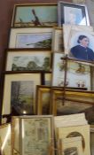Selection of framed prints including Lionel Edwards, oil on canvas depicting sailing boats, new