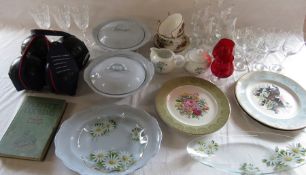 Various ceramics inc Swinnertons, Perfect Cooking book, bowls set, glassware etc