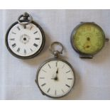 2 silver pocket watches (af) & High Life Watch co swiss made service watch (af)