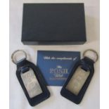 2 POSH club silver ingot keyrings Sheffield 1998