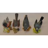 4 Beswick birds: White throat, Nutcracker, Bullfinch & one other (repaired)