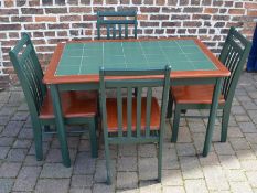 Tiled table and 4 chairs