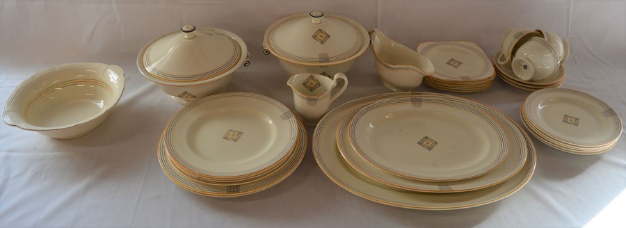 Art Deco Minton part tea/dinner service & a Alfred Meakin bowl