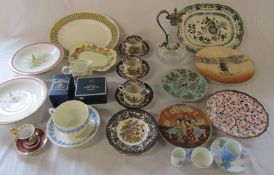 Various ceramics inc Wedgwood, Palissy game series, Royal Worcester and Royal Doulton
