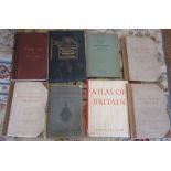 Large architectural books and atlases inc Victory Atlas of the World, Atlas of Britain, The