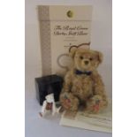 The Royal Crown Derby Steiff bear, dark blonde H 24 cm limited edition 809/2000 2004 with Royal