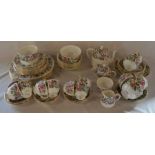 Crown Staffordshire  'Thousand Flowers' part tea/dinner service