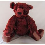 Large red jointed teddy bear L 52 cm
