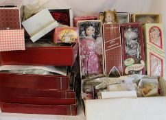 Large quantity of modern bisque head dolls including Alberon & Ashton Drake, mostly boxed
