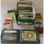 Quantity of postcards and a postcard album inc topographical