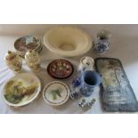 Assorted ceramics inc Wedgwood, Sylvac and Delft