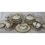 Royal Grafton part tea / dinner service "Majestic" pattern , approx. 58 pieces & 2 "Flowers of the