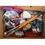 Box of assorted tools and DIY accessories