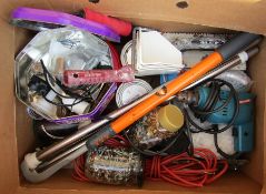 Box of assorted tools and DIY accessories