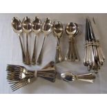 Set of silver plated cutlery