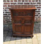 Oak music cabinet H 89 cm L 63 cm