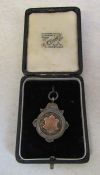 Silver fob 'Ulster signalling championship 1918' Birmingham 1917 weight 0.25 ozt in original box