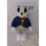 Steiff Rupert Classic collection Bill Badger limited edition 651/1500 H 28 cm complete with box