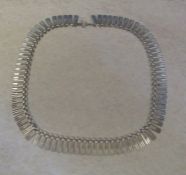 Silver cleopatra style necklace L 39 cm 0.55 ozt / 17.1 g