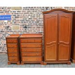 John E Coyle Ltd wardrobe, tall chest of drawers and vanity set of drawers