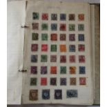 Vintage stamp album containing GB and world stamps inc penny reds
