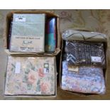 3 boxes of bed linen and curtains (24 items in total)