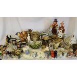 Selection of mixed ceramics including Withernsea Pottery, Wedgwood, Pendelfin, toby jugs & horse