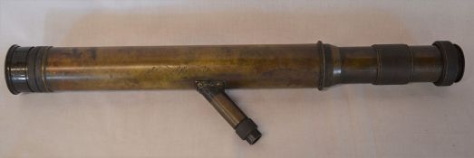 W Ottway & Co Ealing brass telescope dated 1902 L 51cm