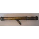 W Ottway & Co Ealing brass telescope dated 1902 L 51cm