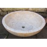Marble wash basin L 46 cm H 15 cm