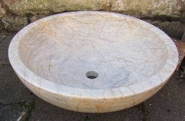 Marble wash basin L 46 cm H 15 cm