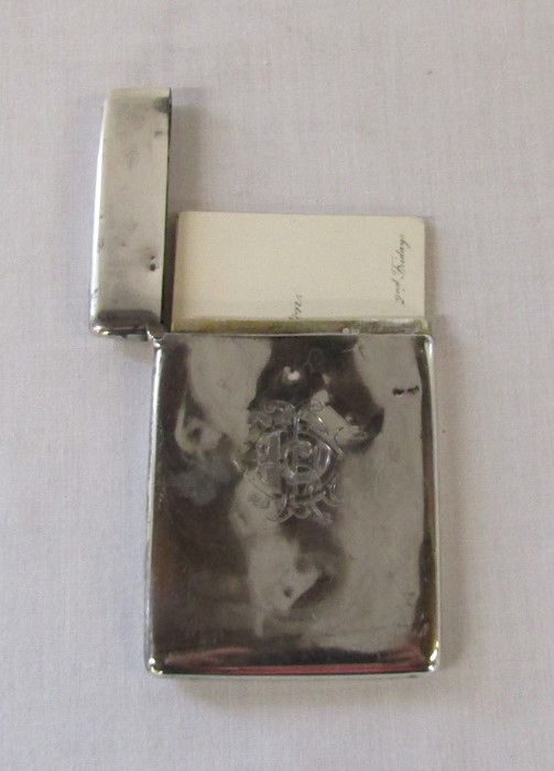 Victorian silver card case Birmingham 1885 6.5 cm x 9.5 cm weight 1.98 ozt - Image 2 of 2