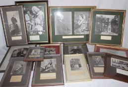 Large collection of framed prints depicting the family and associates of Alfred Lord Tennyson,