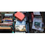 3 boxes of military themed books including reference