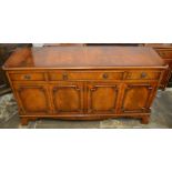 Regency style sideboard with canted corners & bracket feet W 152cm D 45cm Ht 78cm