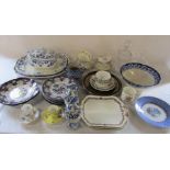 Various ceramics inc Dresden, Spode and Shelley soup bowls (2 boxes)