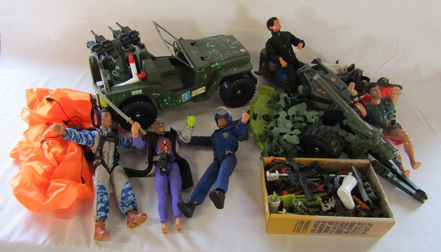 Selection of Action Man figurines and accessories