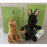 Steiff limited edition Beatrix Potter Black rabbit 13/1500 2009 and Squirrel Nutkin 165/1500 2003