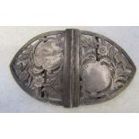 Victorian silver belt buckle Birmingham 1899 weight 1.86 ozt L 11.5 cm