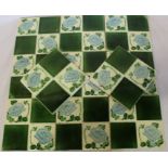Set of 11 tube lined tiles and selection of Art Nouveau period and later tiles