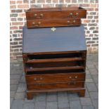 Reproduction Georgian mahogany bureau (drawers need attention to fit)