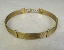 9ct gold bracelet weight 7.7 g L 7"