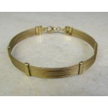 9ct gold bracelet weight 7.7 g L 7"