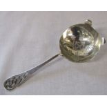 Silver tea strainer Sheffield 1943 weight 1.30 ozt