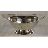 Silver oval dish on footed base Joseph Rodgers, Sheffield 1898 4.55ozt diameter 18cm