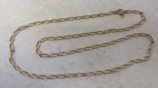 9ct gold link necklace weight 6.3 g L 20"