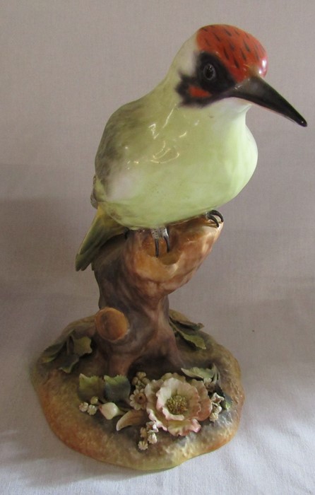 2 boxed Royal Crown Derby green woodpeckers H 24 cm signed M.E.T and H 15 cm signed M Dudley - Image 6 of 9