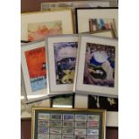 Selection of framed prints, Guy Thornton Shakespeare play posters & a framed set of Famous Sports