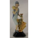 Kevin Francis Ceramics Clarice Cliff Art Deco figurine, modelled by Andy Moss, limited edition 137 /