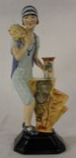 Kevin Francis Ceramics Clarice Cliff Art Deco figurine, modelled by Andy Moss, limited edition 137 /